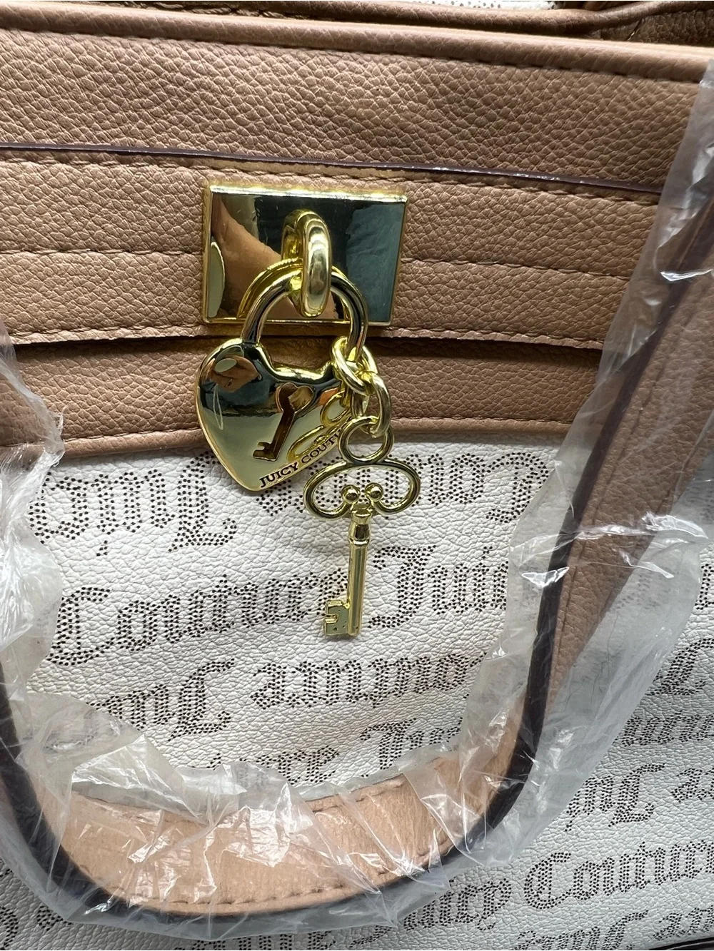 Juicy couture under lock & key satchel purse